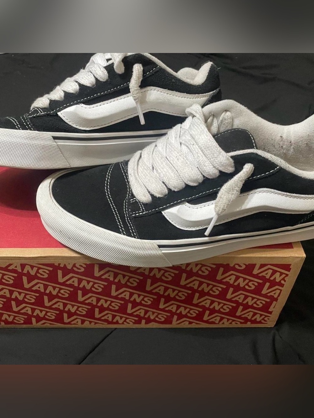 Vans Black & White Old Skool Skate Sneakers